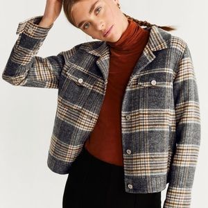 NEW! Mango Wool Check Jacket